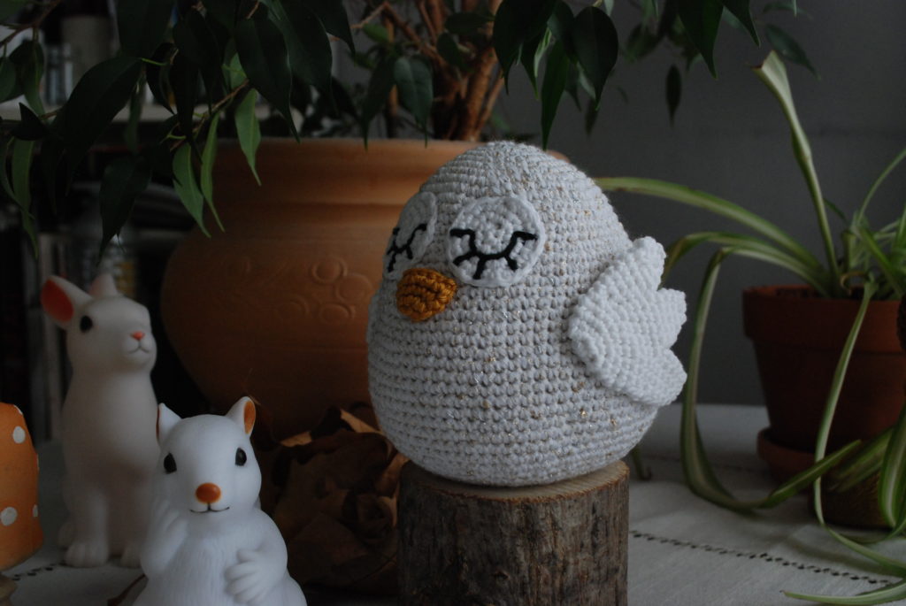 Wings crocheted owl