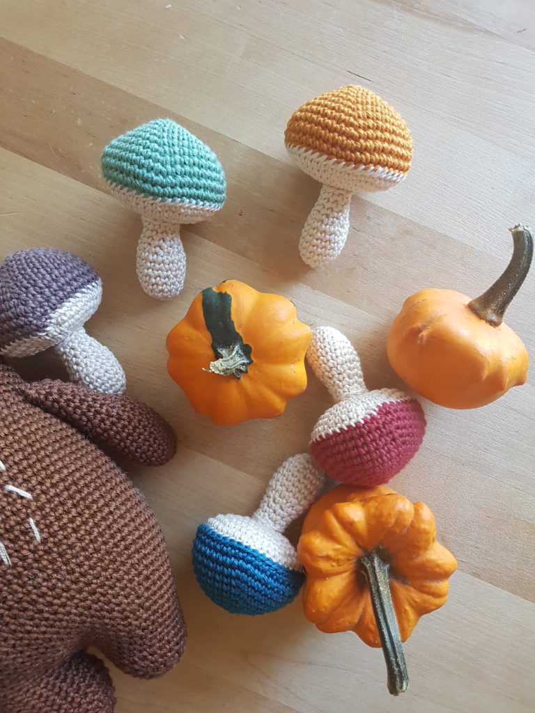 Amigurumi crochet champignons