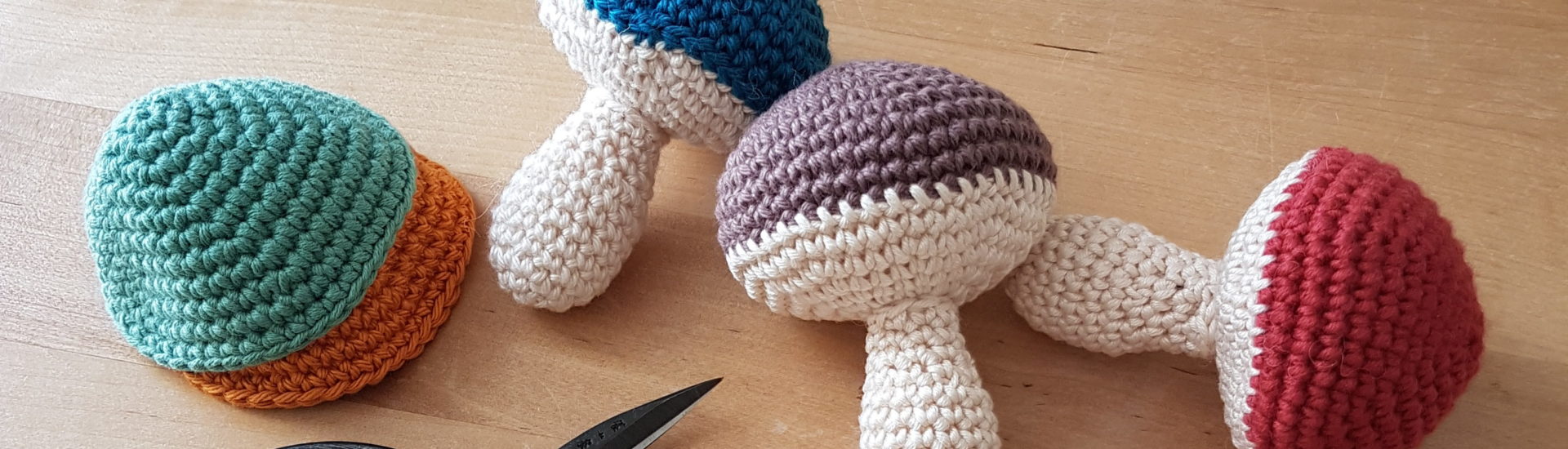 Amigurumi mushrooms